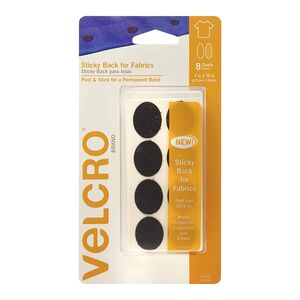 Velcro 8-Piece Fabrics Sticky Back Black 2.5 x 1.9cm Velcro 8-Piece Fabrics Sticky Back Black 2.5 x 1.9cm